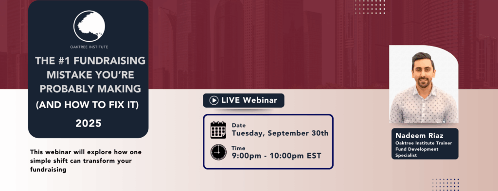 Number One Fundraising Mistake Webinar - Nadeem Riaz